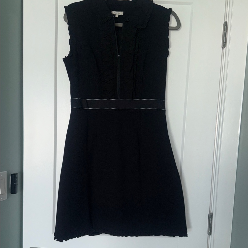 Tyler Boe Black Ruffle Mini Dress